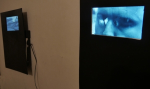Installazione Audio -Video di Lino Budano e Lorenzo Bonadè presso la galleria d'arte "Next Gallery" a Piacenza. 2015